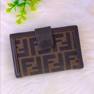 Fendi Zucca‎ Kiss lock Wallet